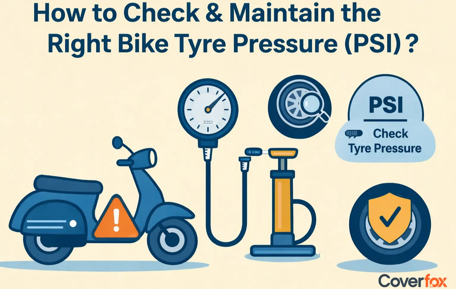 Correct pressure for bike tyres